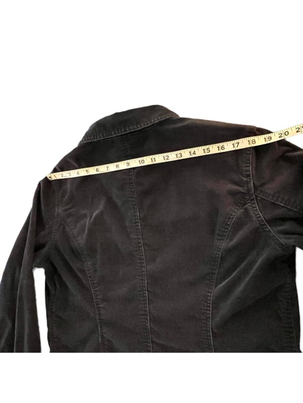 Chico's Corduroy Jacket Navy Blue Women's Size L Preppy Academia Y2K Trucker - Picture 8 of 13